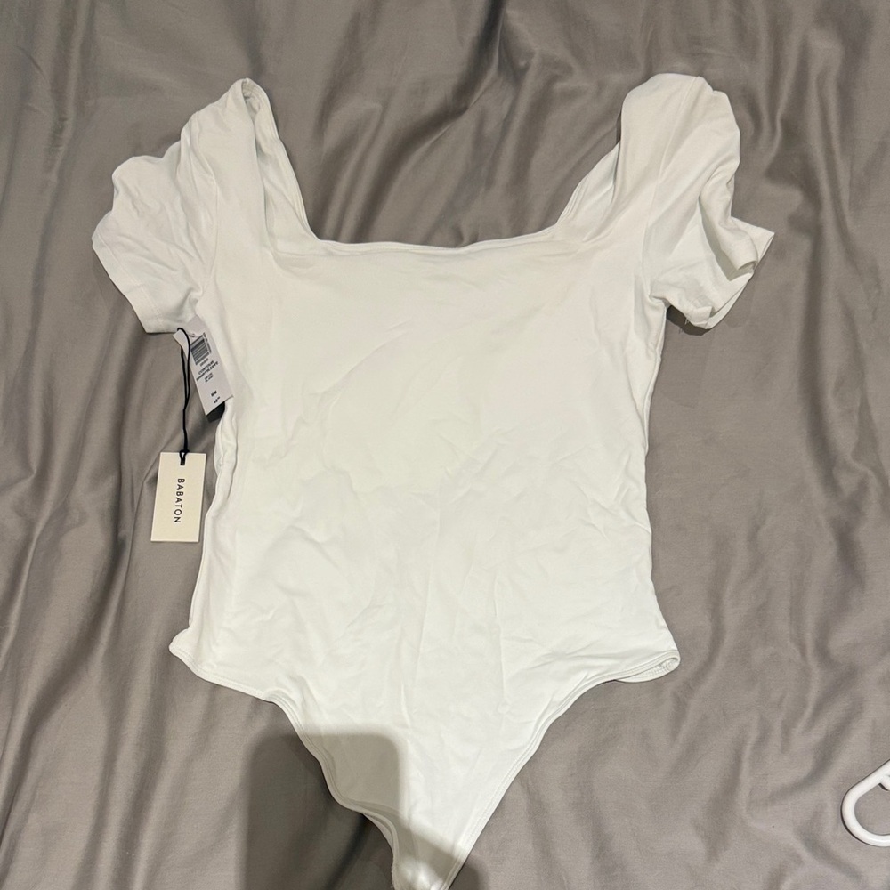Babaton White Short Sleeve Tee